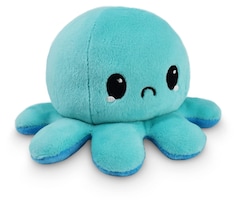 Peluche Teeturtle Reversible Octopus Happy Blue + Sad Light Blue - Venta Internacional.