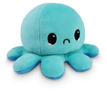 Foto 1 | Foto 1 | Peluche Teeturtle Reversible Octopus Happy Blue + Sad Light Blue - Venta Internacional.