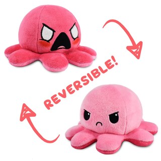 Foto 4 | Foto 4 | Peluche Teeturtle Reversible Octopus Angry Light Pink + Furious Pink - Venta Internacional.