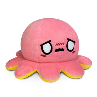 Foto 1 | Foto 1 | Pulpo Reversible Con Forma De Tortuga De Peluche, Amarillo, Feliz Y Rosa Preocupado - Venta Internacional.