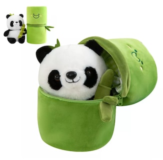 Foto 5 | Foto 5 | Simpático Muñeco Panda Y Almohada De Felpa De Bambú 35 Cm Verde Oso Polar