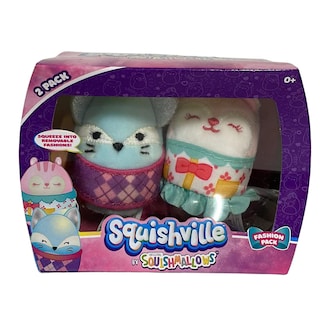 Foto 1 | Foto 1 | Peluche Squishville Squishmallow, Paquete De 2 Unidades, Amina & Florence - Venta Internacional.