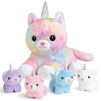 Juguetes De Peluche Con Forma De Unicornio Para Gatos Kmuysl Con 4 Gatitos - Venta Internacional.