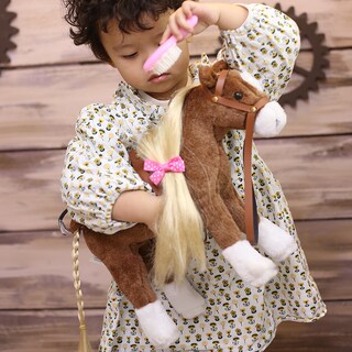 Foto 3 | Foto 3 | Peluche Hollyhome Pretty Con Forma De Caballo De Peluche, 28 Cm, Color Marrón - Venta Internacional.