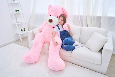 Foto 2 | Foto 2 | Peluche Gigante Ikasa Con Forma De Oso De Peluche, 198 Cm, Color Rosa - Venta Internacional.