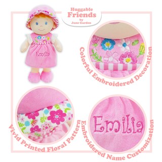 Foto 2 | Foto 2 | Muñeca De Peluche Y Suave June Garden Emilia Con Nombre Personalizado - Venta Internacional.
