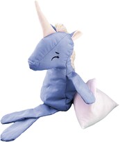 Peluche De Unicornio Con Semillas Térmicas Para Bebés. Luulu Unicornio Azul Ayuda A Mejorar El Sueño De Tu Bebé.