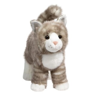 Foto 2 | Foto 2 | Peluche Douglas Con Cremallera, Gato Atigrado Gris, 30 Cm - Venta Internacional.
