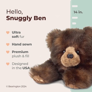 Foto 2 | Foto 2 | Peluche De Peluche Bearington Snuggly Ben Brown Bear 14 Cm - Venta Internacional.