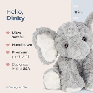 Foto 2 | Foto 2 | Elefante De Peluche De La Colección Bearington Dinky De 28 Cm - Venta Internacional.