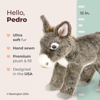 Foto 2 | Foto 2 | Peluche Bearington Pedro Con Forma De Burro De Peluche, 30 Cm - Venta Internacional.