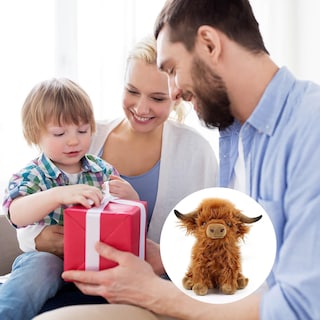 Foto 6 | Foto 6 | Peluche Con Forma De Vaca Escocesa De Las Tierras Altas Para Niños Y Adultos, 28 Cm - Venta Internacional.