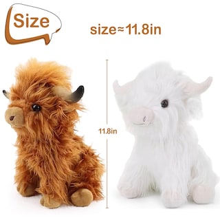 Foto 2 | Foto 2 | Peluche Con Forma De Vaca Escocesa De Las Tierras Altas Para Niños Y Adultos, 28 Cm - Venta Internacional.