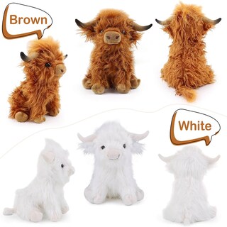 Foto 3 | Foto 3 | Peluche Con Forma De Vaca Escocesa De Las Tierras Altas Para Niños Y Adultos, 28 Cm - Venta Internacional.