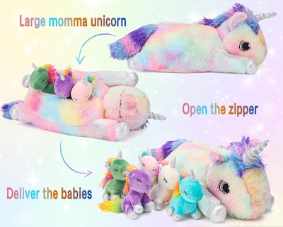 Foto 2 | Foto 2 | Animal De Peluche Con Forma De Unicornio, Con 5 Bebés, Para Niñas De Más De 3 Años - Venta Internacional.