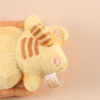 Foto 5 | Foto 5 | Llavero Con Forma De Muñeco De Peluche, Pan, Gato, Tostadas, 8 Cm, Amarillo - Venta Internacional.