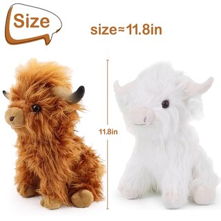 Foto 2 | Foto 2 | Peluche Con Forma De Vaca Escocesa De Las Tierras Altas Para Niños Y Adultos, 28 Cm - Venta Internacional.