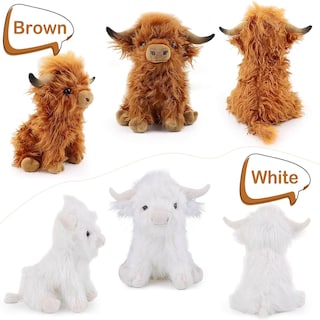 Foto 3 | Foto 3 | Peluche Con Forma De Vaca Escocesa De Las Tierras Altas Para Niños Y Adultos, 28 Cm - Venta Internacional.