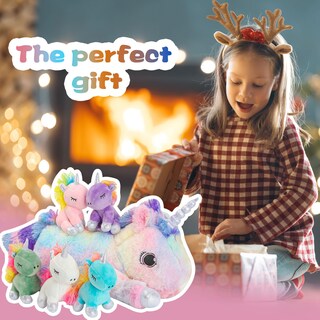 Foto 6 | Foto 6 | Animal De Peluche Con Forma De Unicornio, Con 5 Bebés, Para Niñas De Más De 3 Años - Venta Internacional.
