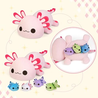 Foto 2 | Foto 2 | Juguetes De Peluche Kmuysl Axolotl Mommy Con 4 Bebés De 40 Cm Para Niños Mayores De 3 Años - Venta Internacional.
