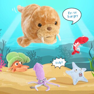 Foto 4 | Foto 4 | Set De Peluches Morismos Walrus Con Cangrejo, Langosta Y Calamar, 45 Cm - Venta Internacional.