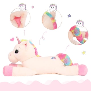 Foto 2 | Foto 2 | Juguete De Peluche Tezituor Big Unicorn De 32 Pulgadas Para Niñas Mayores De 3 Años - Venta Internacional.