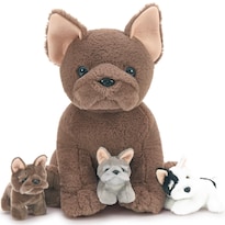 Animal De Peluche Tezituor French Dog Con 3 Bebés De 45 Cm - Venta Internacional.