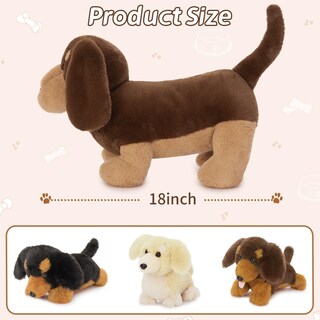 Foto 4 | Foto 4 | Peluche Tezituor Dachshund Con 3 Bebés De 45 Cm - Venta Internacional.