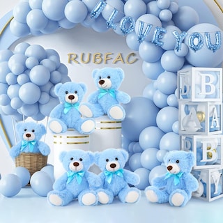 Foto 2 | Foto 2 | Teddy Bear Morismos, Paquete De 6 Unidades, 14 Pulgadas, Para Niños, Color Azul - Venta Internacional.