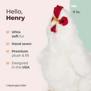 Foto 2 | Foto 2 | Peluche Con Forma De Gallina Blanca De Peluche Bearington Henny, 23 Cm - Venta Internacional.