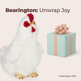 Foto 5 | Foto 5 | Peluche Con Forma De Gallina Blanca De Peluche Bearington Henny, 23 Cm - Venta Internacional.