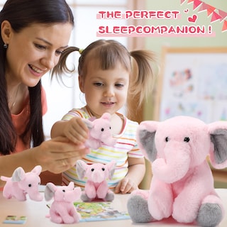 Foto 6 | Foto 6 | Set De Peluche Con Elefantes De Peluche Con Bebés Para Decoración De Fiestas - Venta Internacional.