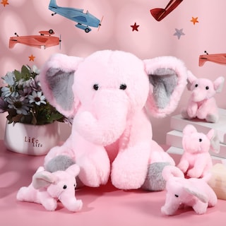 Foto 7 | Foto 7 | Set De Peluche Con Elefantes De Peluche Con Bebés Para Decoración De Fiestas - Venta Internacional.
