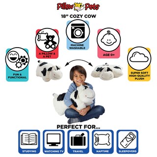 Foto 4 | Foto 4 | Peluche Pillow Pets Originals Cozy Cow De 18 Pulgadas - Venta Internacional.