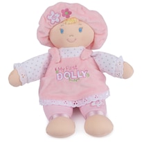 Muñeca De Peluche Baby Gund My First Dolly Para Bebés Rosa/blanco - Venta Internacional.