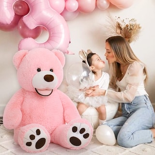 Foto 4 | Foto 4 | Peluche Gigante De Peluche Rosa Morismos De 39 Pulgadas - Venta Internacional.
