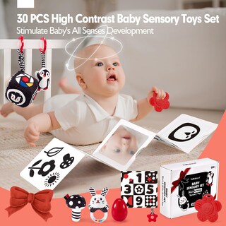 Foto 2 | Foto 2 | Set De Juguetes Sensoriales Hahaland High Contrast Para Recién Nacidos De 0 A 6 Meses - Venta Internacional.