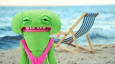 Foto 5 | Foto 5 | Juguete De Peluche Fuggler Vacay Vibes Smiley O Riley Green De Zuru - Venta Internacional.