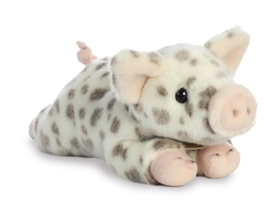 Foto 1 | Foto 1 | Peluche Aurora Miyoni Con Forma De Lechón Moteado 28 Cm Color Blanco - Venta Internacional.