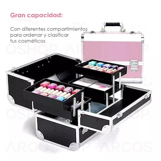 Foto 2 | Foto 2 | Neceser Maletin Reforzada Cosmetiquera Profesional Eo Safe Imports Esi-18476 Rosa