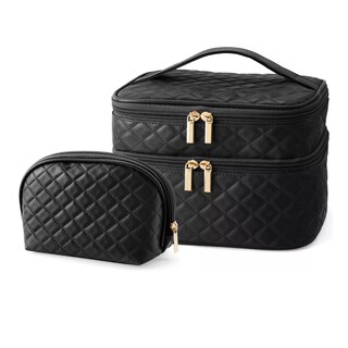 Foto 1 | Foto 1 | Estuches De Maquillaje Bolsa Cosmetiquera Set 2 Neceser Eo Safe Imports Esi-18473 Negro