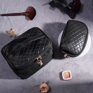 Foto 3 | Foto 3 | Estuches De Maquillaje Bolsa Cosmetiquera Set 2 Neceser Eo Safe Imports Esi-18473 Negro