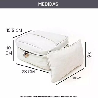 Foto 2 | Foto 2 | Cosmetiquera Bolsillos Brochas Bolsa Central Desprendible Eo Safe Imports Esi-18622 Gris