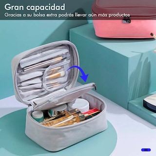 Foto 3 | Foto 3 | Cosmetiquera Bolsillos Brochas Bolsa Central Desprendible Eo Safe Imports Esi-18622 Gris