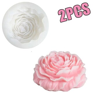 Foto 2 | Foto 2 | Set De 2 Moldes Xtellar De Silicona Para Crear Elegantes Velas Florales De Peonías