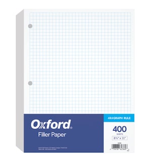 Foto 1 | Foto 1 | Papel De Relleno Oxford 4x4 Graph Rule 21 59 X 27 94 Cm 400 Hojas - Venta Internacional.