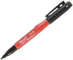 Rotulador Permanente Inkzall Jobsite De Punta Fina Milwaukee 48-22-3100, Color Negro (paquete De 24) - Venta Internacional.