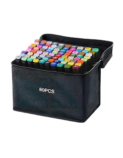 Foto 1 | Foto 1 | Marcadores Doble Punta Plumones Puntal De Pincel 80 Colores