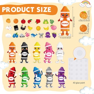 Foto 2 | Foto 2 | Set De Tablones De Anuncios Outus Color Con Pósters De Crayones Para El Aula - Venta Internacional.