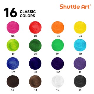 Foto 3 | Foto 3 | Set De Pintura De Acuarela Shuttle Art, 16 Colores, Paquete De 24 Con Pinceles - Venta Internacional.